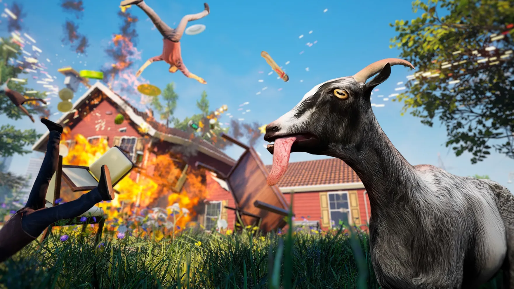 Goat Simulator Remastered 看起来就像我记忆中的 Goat Simulator 一样